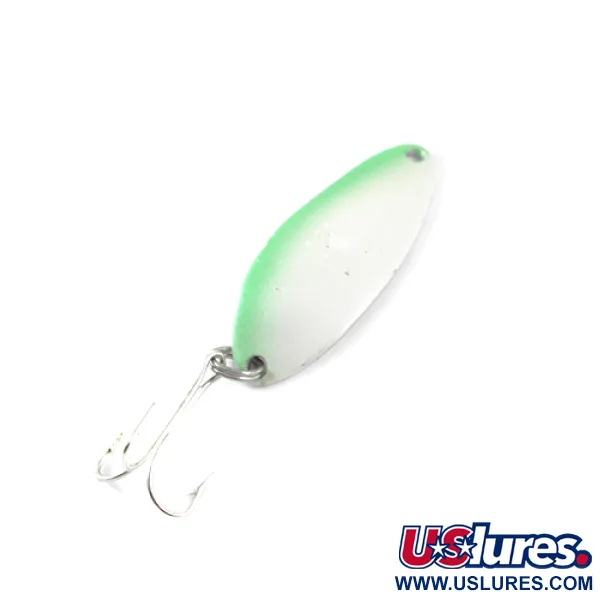 Vintage  Seneca Little Cleo (Hula Girl), 1/3oz Green / Pearl / Nickel fishing spoon #1444