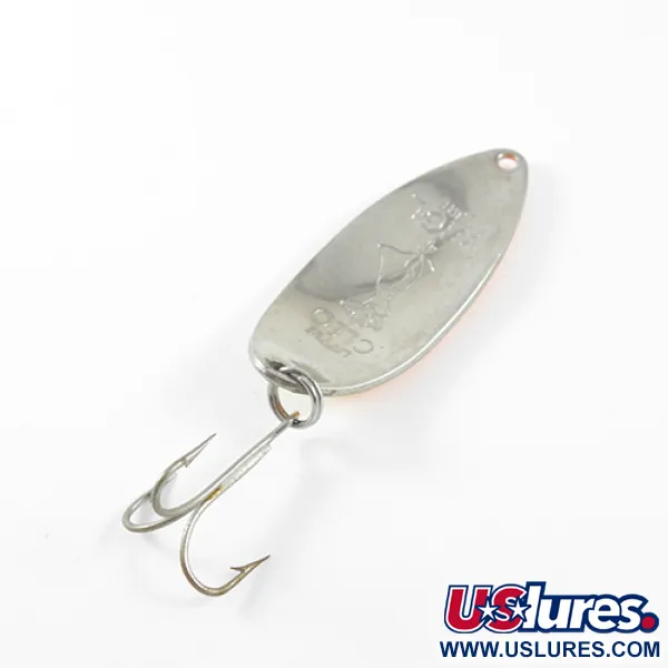 Vintage  Seneca Little Cleo (Hula Girl), 1/2oz Yellow / Orange / Nickel fishing spoon #1446