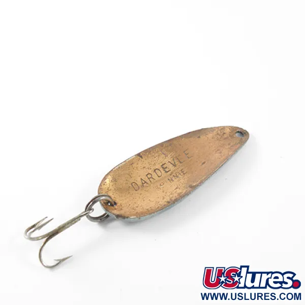 Vintage  Eppinger Dardevle Spinnie, 1/3oz Light Blue / Copper fishing spoon #1453