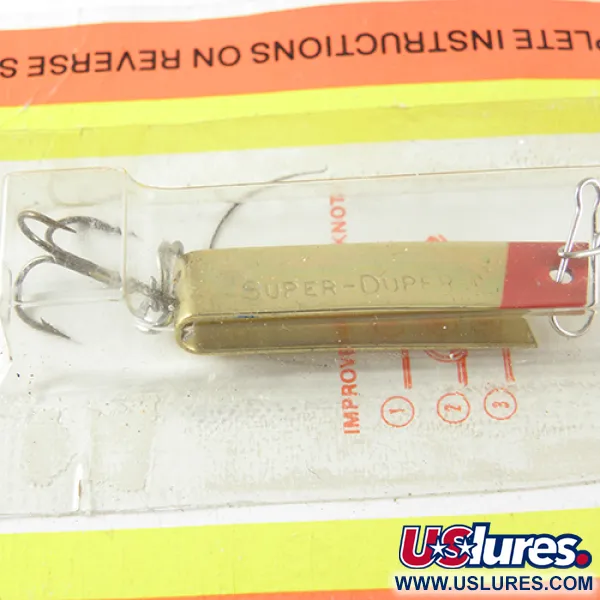  Luhr Jensen Super Duper 502, 3/32oz Gold / Red fishing spoon #1457
