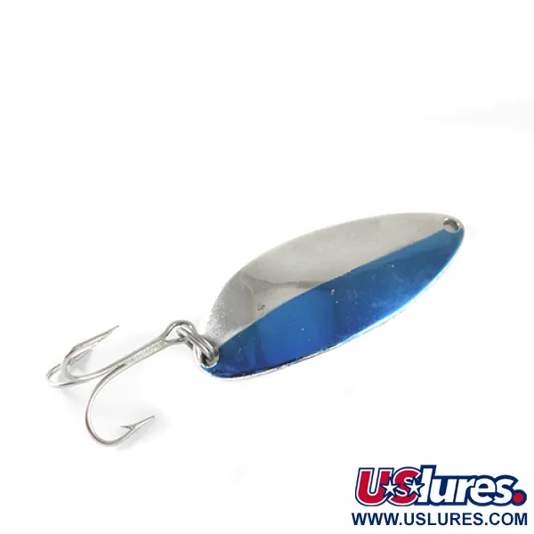 Vintage  Seneca Little Cleo (Hula Girl), 1/2oz Nickel / Blue fishing spoon #1464