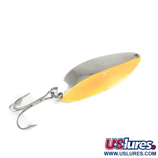 Vintage  Seneca Little Cleo (Hula Girl), 1/2oz Nickel / Orange fishing spoon #1465