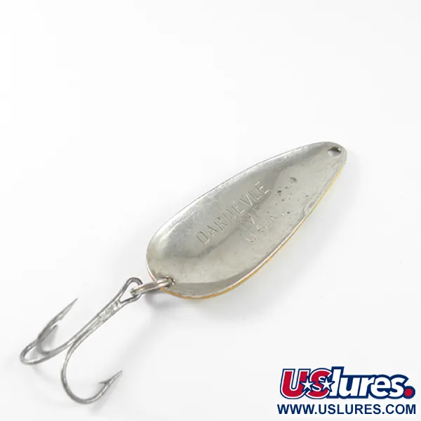 Vintage  Eppinger DARDEVLE Imp, 2/5oz Green / Yellow / Nickel fishing spoon #1470