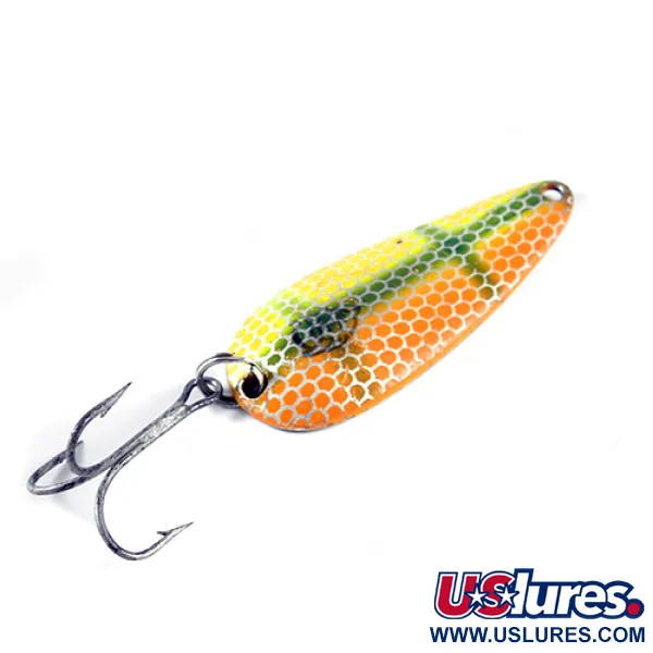 Vintage  Eppinger DARDEVLE Imp, 2/5oz Green / Yellow / Nickel fishing spoon #1470