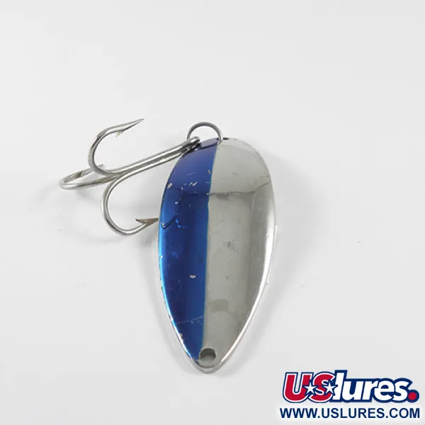 Vintage  Seneca Little Cleo (Hula Girl), 3/4oz Nickel / Blue fishing spoon #1474