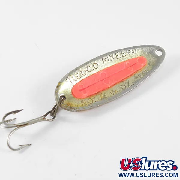 Vintage   Nebco Pixee , 1/4oz Gold / Red fishing spoon #1482