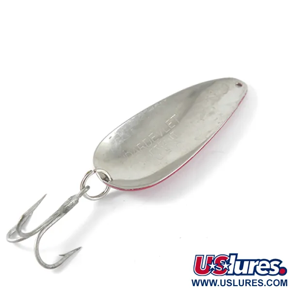 Vintage  Eppinger Dardevle Dardevlet , 3/4oz Red / White / Nickel fishing spoon #1483
