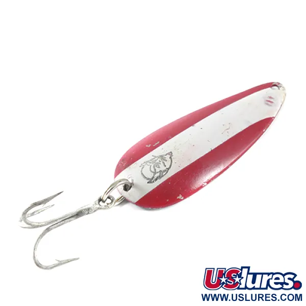 Vintage  Eppinger Dardevle Dardevlet , 3/4oz Red / White / Nickel fishing spoon #1483