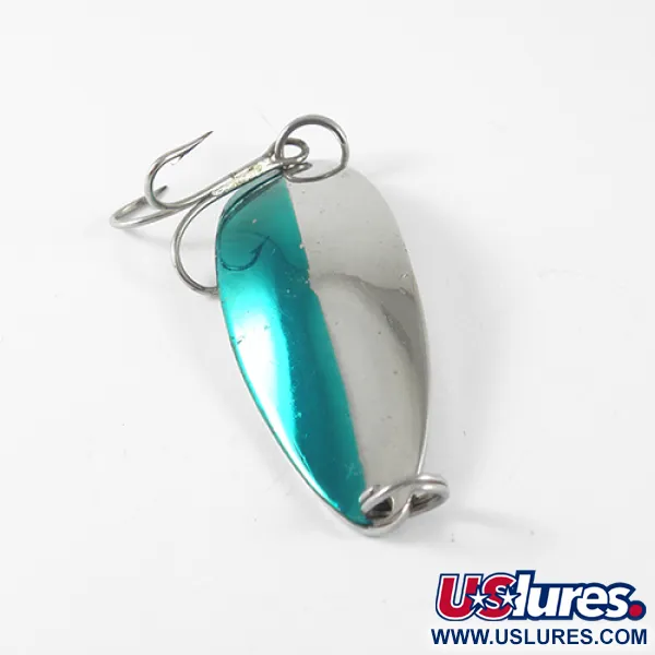 Vintage  Seneca Little Cleo (Hula Girl), 2/3oz Nickel / Green fishing spoon #1484