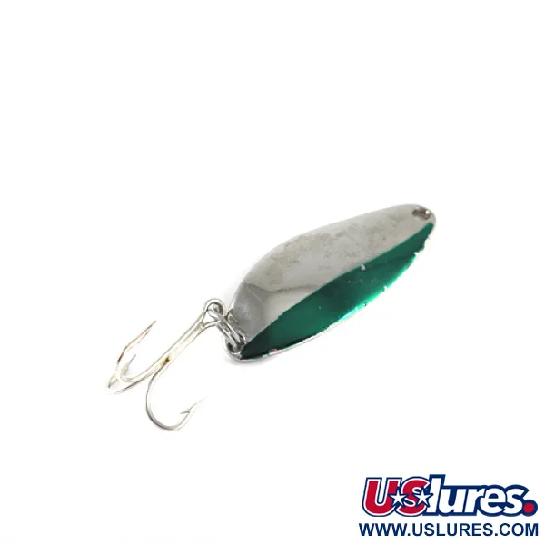 Vintage  Seneca Little Cleo, 1/4oz Nickel / Green fishing spoon #1485