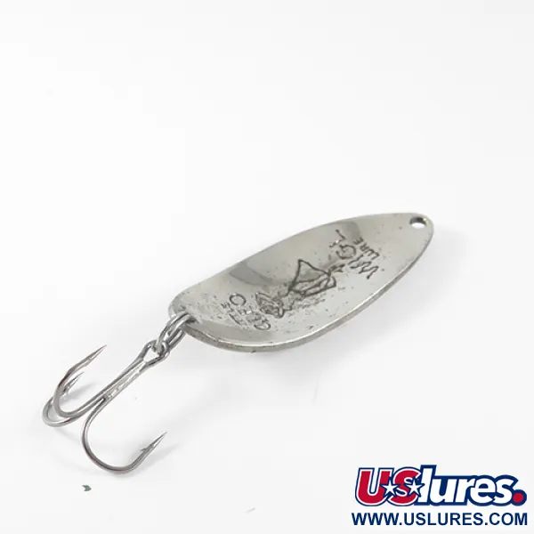 Vintage  Seneca Little Cleo (Hula Girl), 1/2oz Nickel / Blue fishing spoon #1491
