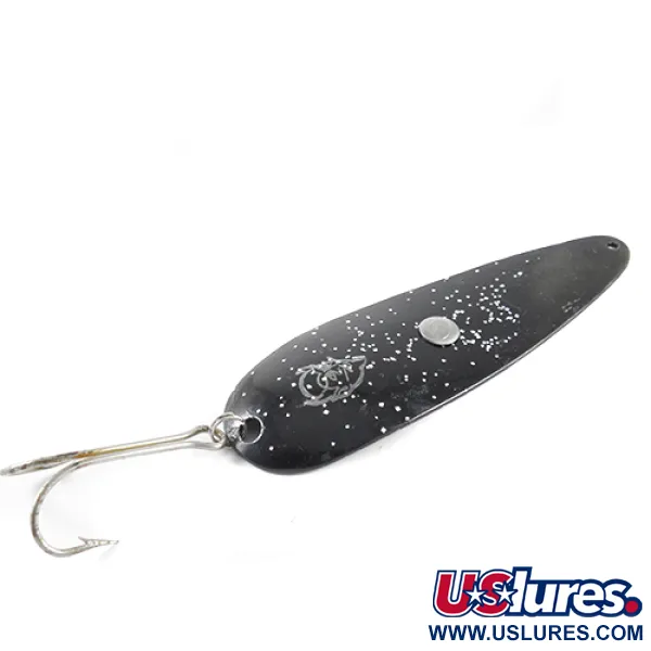 Vintage  Eppinger Dardevle Trolldevle, 1 1/3oz Black / Glitter fishing spoon #1498