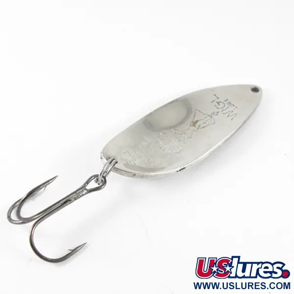 Vintage  Seneca Little Cleo (Hula Girl), 3/4oz Nickel / Blue fishing spoon #1499