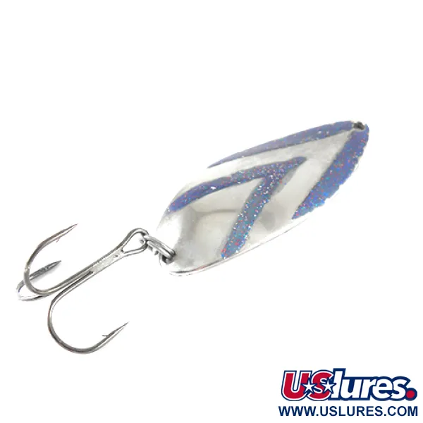 Vintage  Seneca Little Cleo (Hula Girl), 3/4oz Nickel / Blue fishing spoon #1499