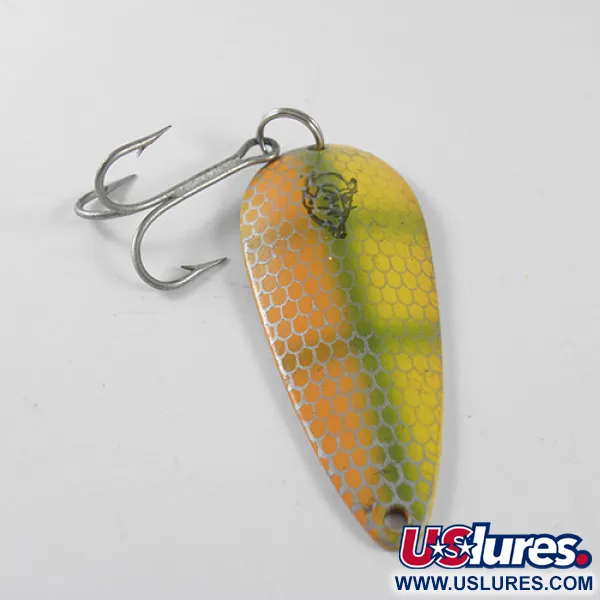 Vintage  Eppinger Dardevle Imp, 2/5oz Green / Yellow / Nickel fishing spoon #1507