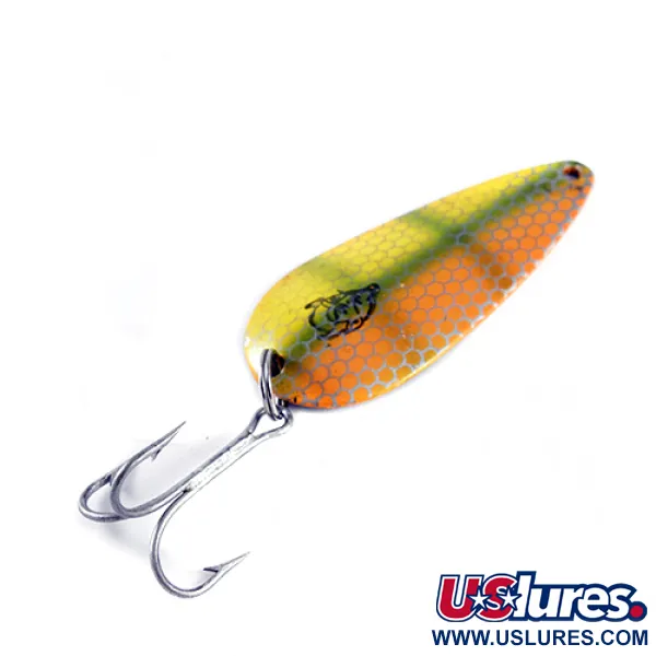 Vintage  Eppinger Dardevle Imp, 2/5oz Green / Yellow / Nickel fishing spoon #1507