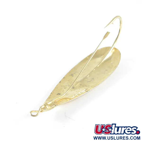 Vintage   Weedless Johnson Silver Minnow, 2/5oz Gold (24-carat Gold plated) fishing spoon #1510