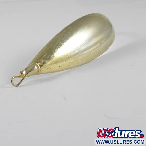 Vintage   Weedless Johnson Silver Minnow, 2/5oz Gold (24-carat Gold plated) fishing spoon #1510