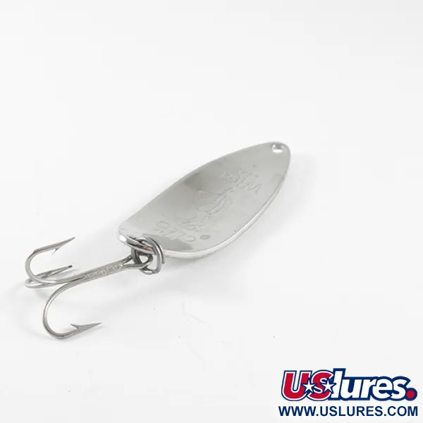 Vintage  Seneca Little Cleo (Hula Girl), 1/2oz Nickel / Green fishing spoon #1511