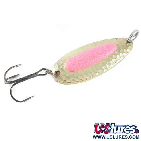 Vintage   Blue Fox Pixee , 3/4oz Gold / Pink fishing spoon #1512