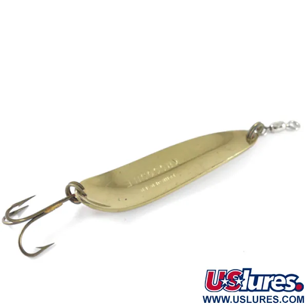  Luhr Jensen Krocodile , 1oz Orange / Gold fishing spoon #1514