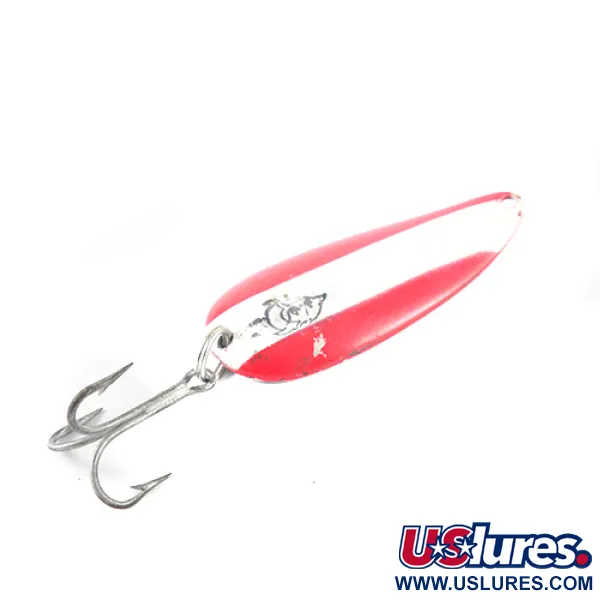Vintage  Eppinger Dardevle Dardevlet , 3/4oz Red / White / Nickel fishing spoon #1519