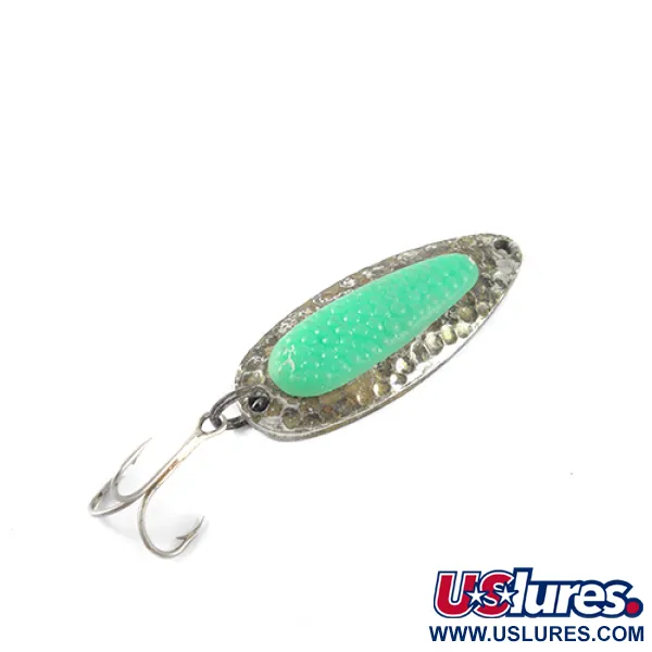 Vintage   Blue Fox Pixee , 1/2oz Silver / Green fishing spoon #1520