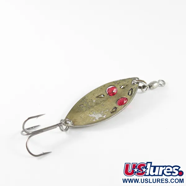 Vintage  Hofschneider RED EYE, 1/4oz Bronze (Brass) / Red Eyes fishing spoon #1521