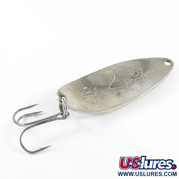 Vintage  Seneca Little Cleo (Hula Girl), 1/2oz Nickel / Blue fishing spoon #1523
