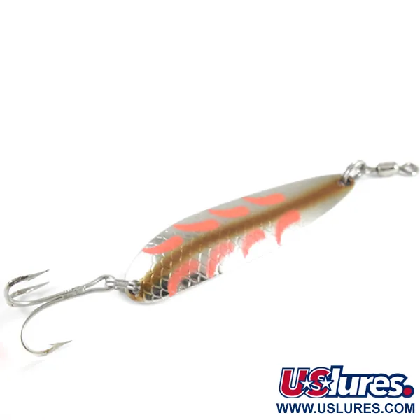  Luhr Jensen Krocodile, 1oz Nickel / Red fishing spoon #1533