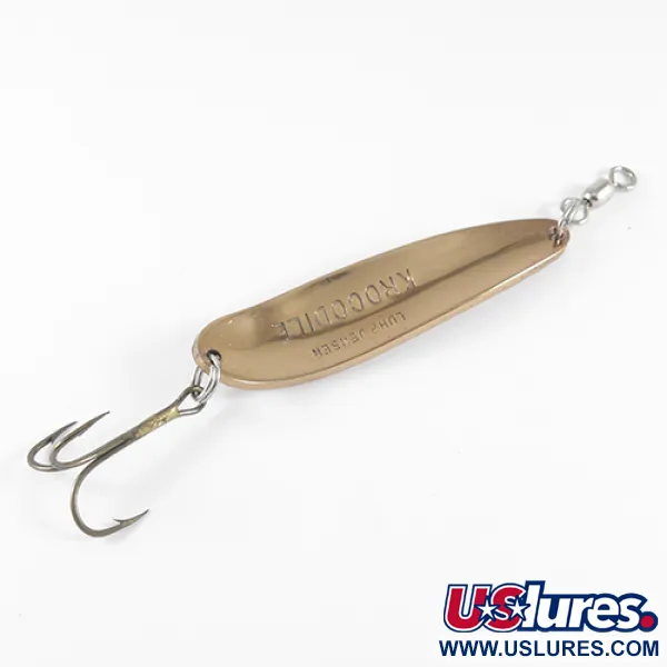  Luhr Jensen Krocodile, 3/4oz Hammered Copper / Red fishing spoon #1535