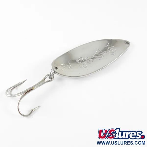 Vintage  Seneca Little Cleo (Hula Girl), 3/4oz Nickel fishing spoon #1536