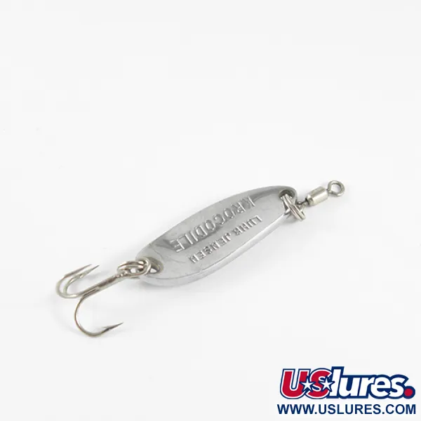 Vintage  Luhr Jensen Krocodile, 1/4oz Nickel fishing spoon #1547