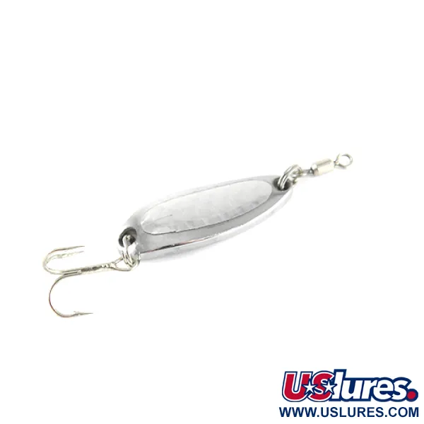 Vintage  Luhr Jensen Krocodile, 1/4oz Nickel fishing spoon #1547