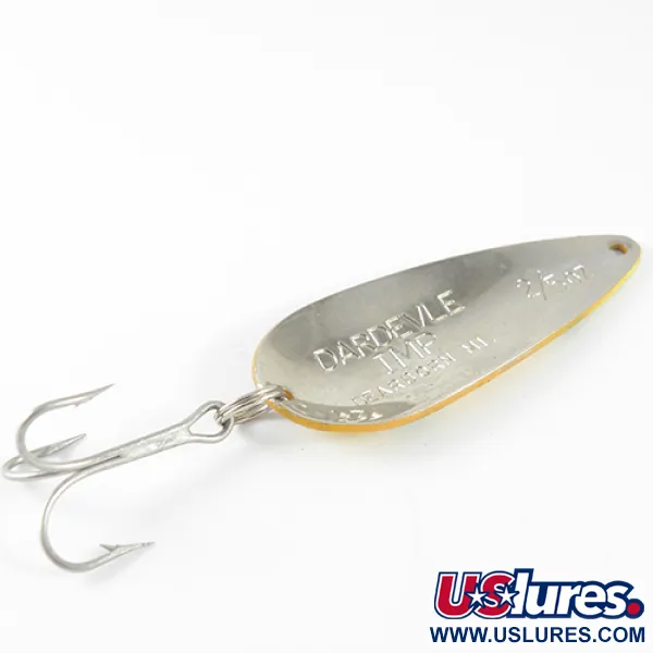 Vintage  Eppinger Dardevle Imp, 2/5oz Green / Orange / Nickel fishing spoon #1555