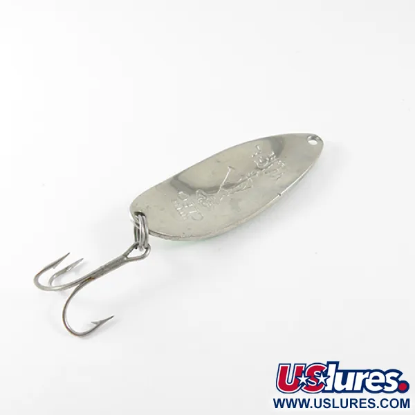 Vintage  Seneca Little Cleo (Hula Girl), 1/2oz Fluorescent Yellow / Green / Nickel fishing spoon #1560