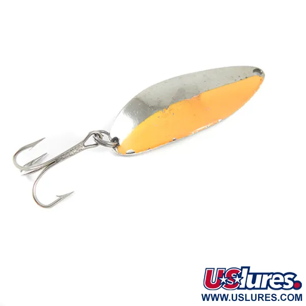 Vintage  Seneca Little Cleo (Hula Girl), 1/2oz Nickel / Orange fishing spoon #1562