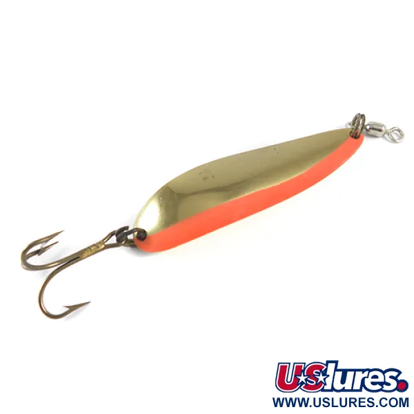  Luhr Jensen Krocodile, 1oz Orange / Gold fishing spoon #1563