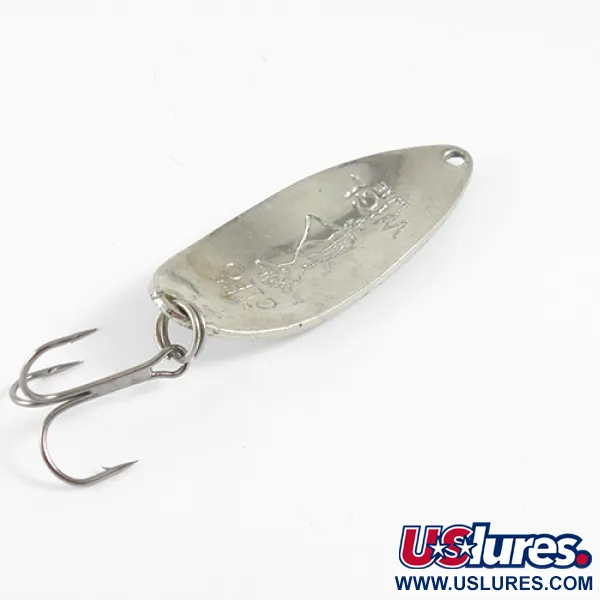 Vintage  Seneca Little Cleo (Hula Girl), 1/2oz Nickel / Blue fishing spoon #1583