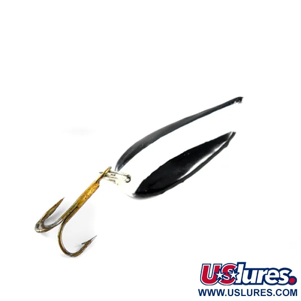 Vintage  Eppinger Dardevle Spinnie, 1/3oz Black / White / Nickel fishing spoon #1585