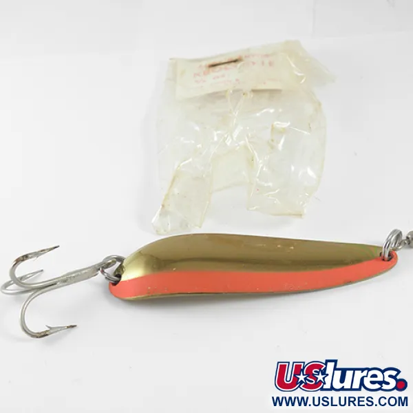  Luhr Jensen Krocodile, 1oz Orange / Gold fishing spoon #1586