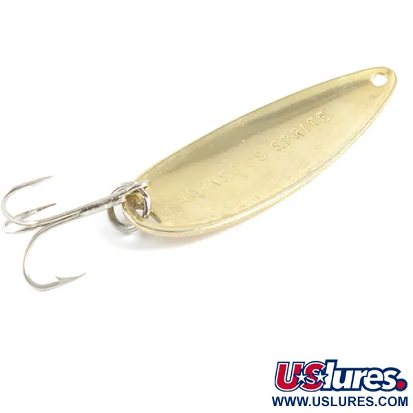Vintage   Johnson Sprite, 3/5oz Gold fishing spoon #1593
