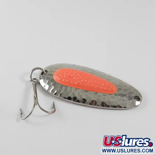 Vintage   Blue Fox Pixee , 3/4oz Nickel / Orange fishing spoon #1595