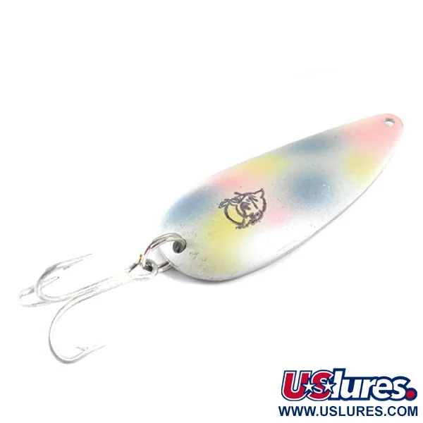 Vintage  Eppinger Dardevle Dardevlet , 3/4oz Pearl (Rainbow Pearl / Nickel) fishing spoon #1612