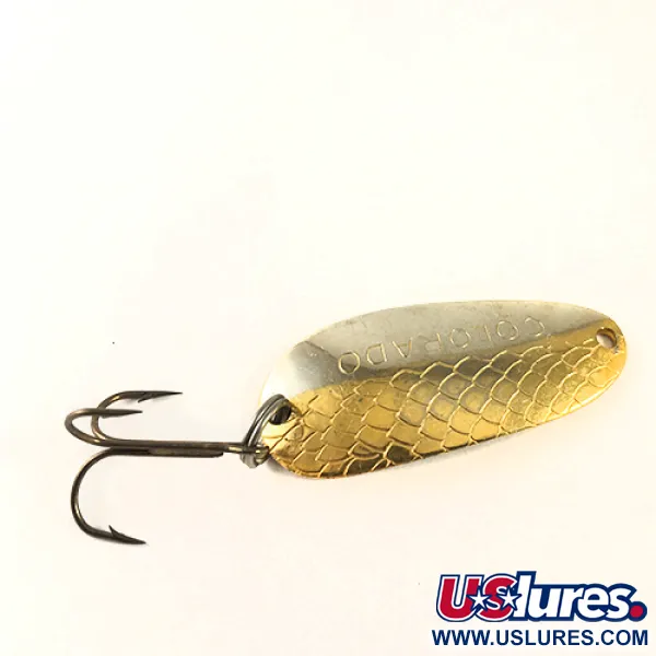 Vintage   Thomas Colorado, 1/4oz Gold / Nickel fishing spoon #1616