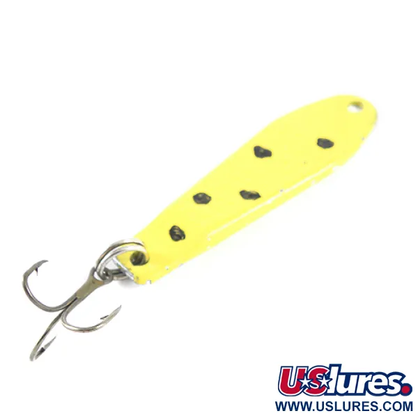 Vintage  Unknown Jig Lure, 2/5oz Yellow / Green fishing spoon #1621