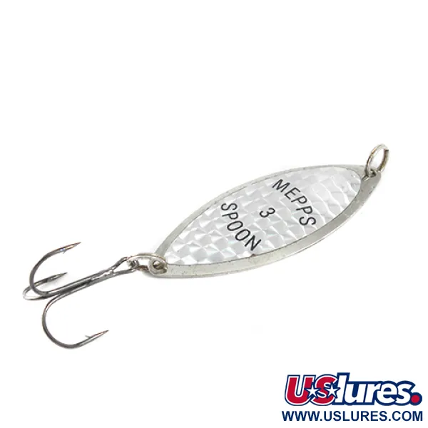 Vintage   Mepps Spoon 3, 2/5oz Nickel fishing spoon #1624