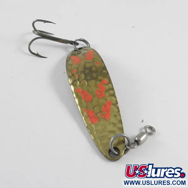 Vintage  Luhr Jensen Krocodile Die #3, 1/3oz Brass fishing spoon #1631