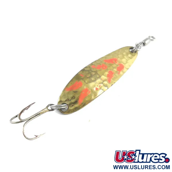 Vintage  Luhr Jensen Krocodile Die #3, 1/3oz Brass fishing spoon #1631