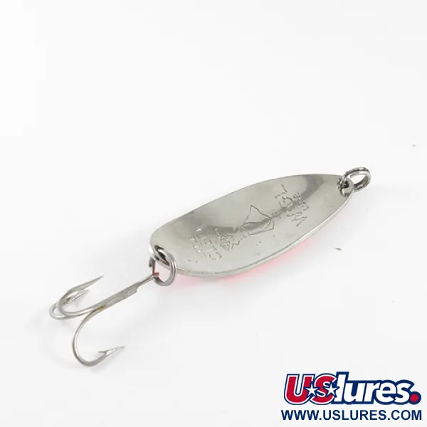 Vintage  Seneca Little Cleo (Hula Girl), 1/2oz Nickel / Orange fishing spoon #1636